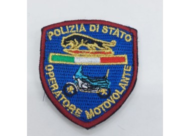 SCUDETTO POLIZIA OPERATORE MOTOVOLANTE RICAMATO