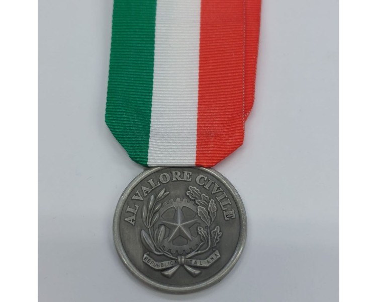 MEDAGLIA VALORE CIVILE ARGENTO