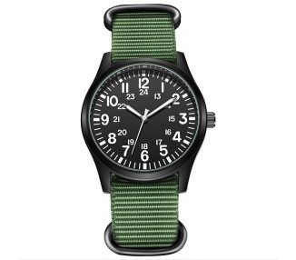 OROLOGIO MILITARE CON CINTURINO VERDE OLIVA