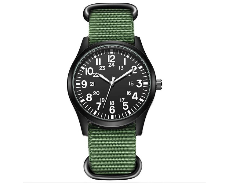 OROLOGIO MILITARE CON CINTURINO VERDE OLIVA