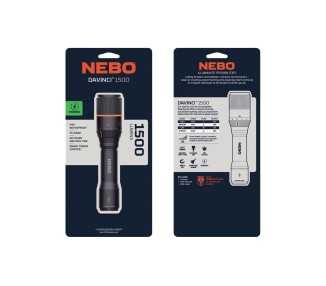 TORCIA NEBO DAVINCI RICARICABILE 1500 LUMENS