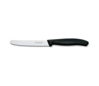 VICTORINOX COLTELLO TAVOLA ONDULATO NERO