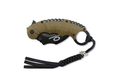 COLTELLO KARAMBIT NERO/TAN CON FODERO