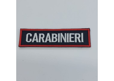 SCRITTA CARABINIERI BORDO ROSSO