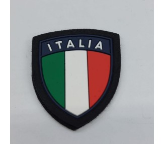 SCUDETTO ITALIA PLASTICA NERO C/VELCRO