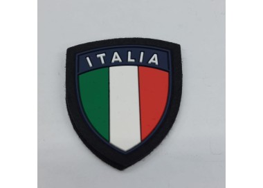 SCUDETTO ITALIA PLASTICA NERO C/VELCRO