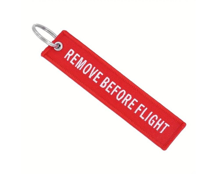 PORTACHIAVI REMOVE BEFORE TO FLIGHT