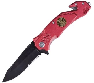 COLTELLO AUTO RESCUE ROSSO FIRE MAN