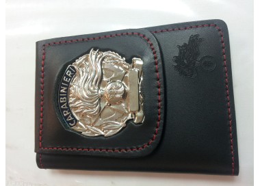 PORTA TESSERA CARABINIERI PLACCA ARGENTO