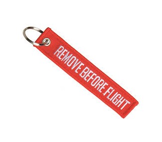 PORTACHIAVI REMOVE BEFORE FLIGHT