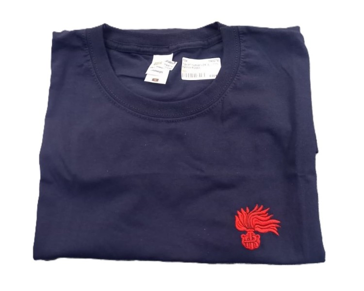 T-SHIRT CARABINIERI BLU C/FIAMMA ROSSA