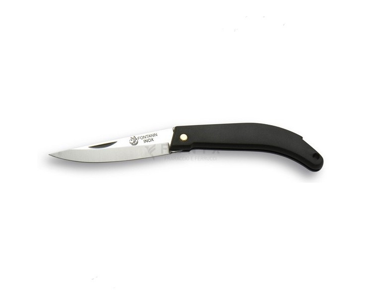 COLTELLO PESCA INOX PLASTICA NERO